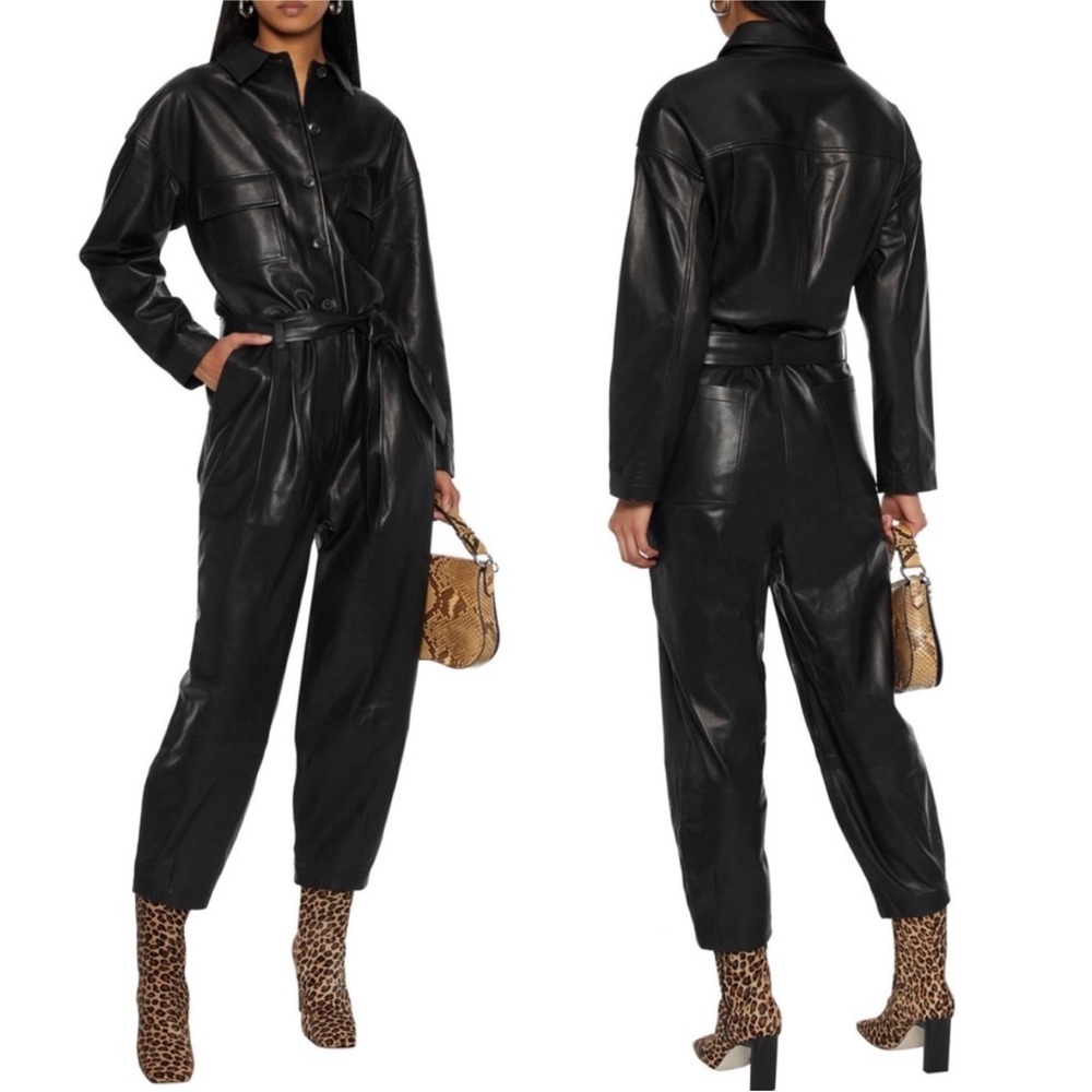 Frame Leather Jumpsuit NWT Medium